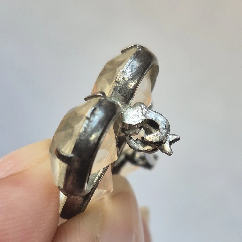 Vintage clear rhinestone